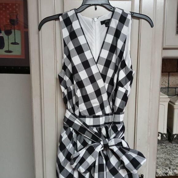 J. Crew Sleeveless Faux-Wrap Dress In Gingham Plaid Cotton Poplin - Picture 8 of 16